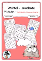 Vorschau - Arbeitsblätter - Würfel Quadrate Wortarten - Nachhaltigkeit – Was können Kinder tun - Deckblatt