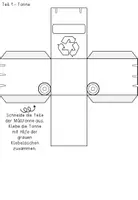 Vorschau - Mal- und Bastelvorlagen - Müll & Recycling - Bastelvorlage Mülltonne - Seite 1