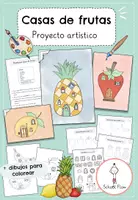 Vista previa - Manualidades / Dibujos para colorear - Colorear y dibujar casas de frutas | Dibujos para colorear - Portada