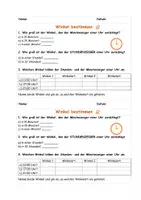 Vorschau - Arbeitsblätter - Winkel bestimmen mit Lösungen - Seite 1