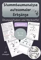 Vorschau - Arbeitsblätter - Übungen zur Stammbaumanalyse: Autosomale Erbgänge // Genetik - Deckblatt