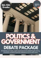 Vorschau - Anderer Materialtyp - Politics & Government- Middle/High School Debates- Demokratiestärken - Deckblatt