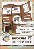 Vorschau - Arbeitsblätter - Infocube: Tiere des Waldes - Wolf | Waldtiere - Deckblatt