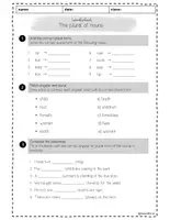 Vorschau - Arbeitsblätter - WS, the plural of nouns - Seite 1