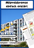 Vorschau - Arbeitsblätter - Mietpreisbremse einfach erklärt: Vergleichsmiete und Wohnungsmarkt - Deckblatt