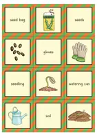 Προεπισκόπηση - Flashcards - Gardening Matching Pairs Game / Παιχνίδι ταιριάσματος ζευγών κηπουρικής - Σελίδα 1