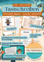 Vorschau - Merkblätter - WiK/Info - 10-Finger-Tastschreiben alle Buchstaben, Handbuch, Rätsel, usw. - Deckblatt
