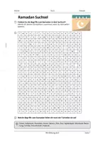 Vorschau - Aufgabenkarten - IRU - Ramadan - Ramadan Suchsel 4-5-6_AB+Diff - Seite 1