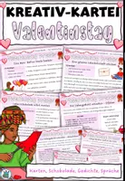 Vorschau - Mal- und Bastelvorlagen - Kreativkartei "Valentinstag" DaZ / Deutsch / Kunst / Landeskunde / Ethik - Deckblatt
