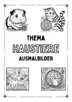 Vorschau - Mal- und Bastelvorlagen - Ausmalbilder Haustiere - Deckblatt
