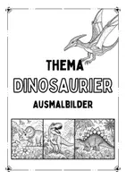 Vorschau - Mal- und Bastelvorlagen - Ausmalbilder Dinosaurier - Deckblatt