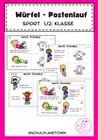 Vorschau - Spiele - Würfel - Postenlauf (Sport Grundschule) - Deckblatt