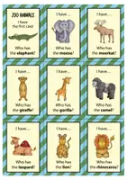 Προεπισκόπηση - Flashcards - Zoo animals I have... Who has...? - (Game) / Ζώα ζωολογικού κήπου έχω... Ποιος έχει...; - (Παιχνίδι) - Σελίδα 1