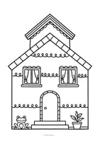 Vorschau - Mal- und Bastelvorlagen - Kooperatives Frühlings Dorf - Fensterbilder zum Ausmalen und Basteln im Frühling - Seite 1