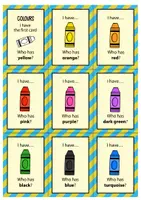 Προεπισκόπηση - Flashcards - Colours: I have... Who has...? (Game) / Χρώματα: Έχω... Ποιος έχει...; (Παιχνίδι) - Σελίδα 1