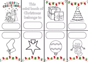 Vista previa - Hojas de trabajo - Mini book of Christmas - Portada