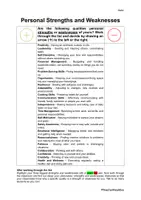 Vorschau - Arbeitsblätter - Questionnaire Personal Weaknesses and Strengths - Seite 2