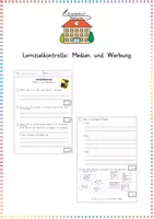 Vorschau - Arbeitsblätter - Medien & Werbung: Lernzielkontrolle (Test) - Sachunterricht - Kl. 3/4 - Deckblatt