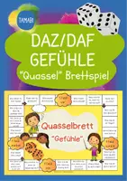 Vorschau - Spiele - DAZ Brettspiel: Quasselbrett Wortschatz "Gefühle" | Brettspiel deutsch | Plauderbrettspiel | Plauderbrett | Plauderspiel | Lass uns reden - Deckblatt