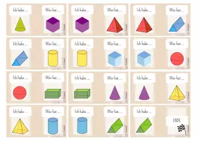 Vorschau - Spiele - Ich habe / Wer hat - Geometrische Körper - Seite 2