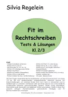 Vorschau - Arbeitsblätter - Fit im Rechtschreiben, Tests & Lösungen, Kl. 2/3 - Deckblatt