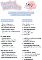 Vorschau - Arbeitsblätter - Reading Habits_Phrases & Writing - Seite 1