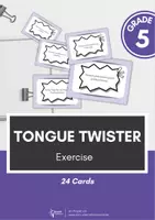 Vorschau - Arbeitsblätter - Tongue Twister (24 Cards - 5th Grade): Speaking Practice - Deckblatt