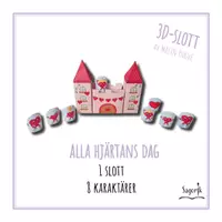 förhandsvisning - 3D-pysselAlla hjärtans dag-slott - försättsblad