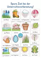 Vista previa - Tarjetas / Manipulativos - Alemán Deutsch Bildkarten Frühling - página 2