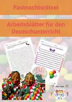 Vorschau - Mal- und Bastelvorlagen - Worträtsel für den Deutschunterricht 2.+3. Klasse - Deckblatt