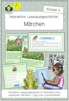 Vorschau - Interaktives Material - Interaktive Lesespurgeschichte: Märchen - Deckblatt