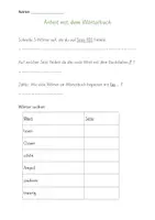 Vorschau - Arbeitsblätter - Arbeit mit dem Wörterbuch - Arbeitsblätter - Deckblatt