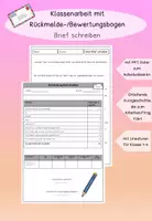 Vorschau - Arbeitsblätter - Klassenarbeit/Übung Brief schreiben mit Bewertungsbogen & PPT - Deckblatt