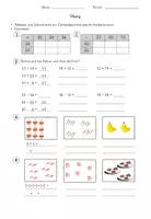 Vorschau - Arbeitsblätter - Lernerfolgskontrolle/Test Mathe Klasse 2 Einmaleins/Subtraktion + Addition im Hunderterraum mit Zehnerüberschreitung - Seite 2