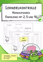 Vorschau - Arbeitsblätter - Einmaleins-Kernaufgaben – Lernzielkontrolle | Klasse 2 - Deckblatt