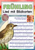 Vorschau - Bildkarten - Lied zum Frühling - Drei kleine Drosseln - Deckblatt