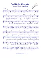 Vorschau - Bildkarten - Lied zum Frühling - Drei kleine Drosseln - Seite 1