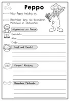 Vorschau - Arbeitsblätter - Arbeitsblätter: Personenbeschreibung (Fasching) - Seite 1