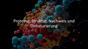 Vorschau - Präsentationen/Tafelbilder - Proteinbiochemie - Denaturierung & Nachweis | Präsentation - Deckblatt