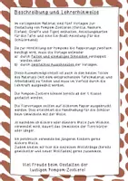 Vorschau - Arbeitsblätter - Pompom-Zootiere Gorilla, Elefant, Nashorn, Giraffe, Tiger - Kunst Grundschule - Seite 1