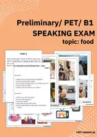 Vorschau - Prüfungsvorbereitung - Preliminary / PET Speaking Exam - Food - Deckblatt