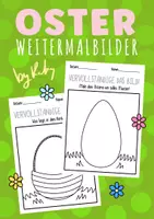 Vorschau - Arbeitsblätter - Oster Weitermalbilder 🐣 Kunst für Zwischendurch - Deckblatt