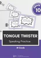 Vorschau - Arbeitsblätter - Tongue Twister (16 Cards - Grade 10): Speaking Practice - Deckblatt