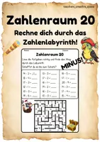Vorschau - Arbeitsblätter - Zweifach differenziertes Materialpaket - Mathe-Labyrinth ZR10 & 20 - Seite 1