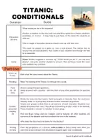 Aperçu - Préparation de séance / Séance complète - Conditionals Titanic - Lesson plan, worksheets, extras - Page 1