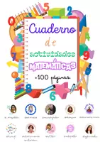 Vista previa - Hojas de trabajo - Cuaderno de actividades matemáticas (+100 páginas) - Portada