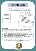 Vorschau - Spiele - Lesespiel "Pärchenjagd - Frühling" - Seite 1