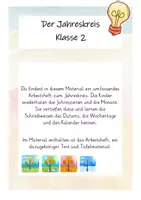 Vorschau - Arbeitsblätter - Der Jahreskreis / Das Jahr - ab Klasse 2 - Deckblatt