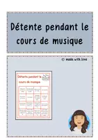 Aperçu - Jeux - Détente pendant le cours de musique - Page de couverture