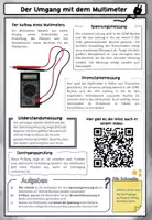Vorschau - Arbeitsblätter - Multimeter: Der Umgang mit dem Multimeter - Seite 1